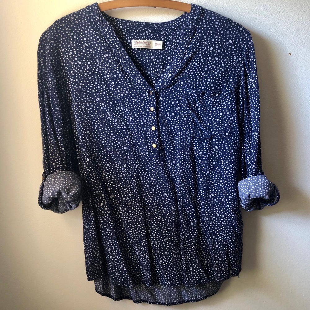 Faded Glory Roll Tab Sleeve lightweight top